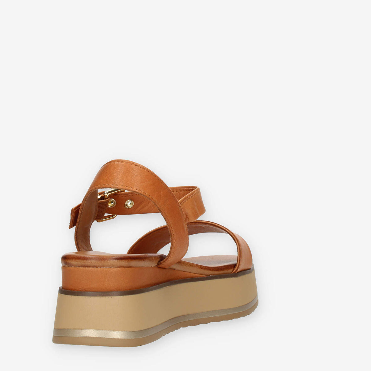 Inuovo sandali cuoio con zeppetta