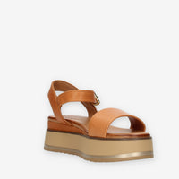 Inuovo sandali cuoio con zeppetta