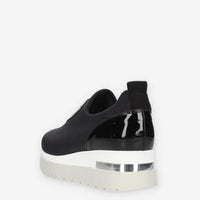 Comart Slip on nere da donna con pietre
