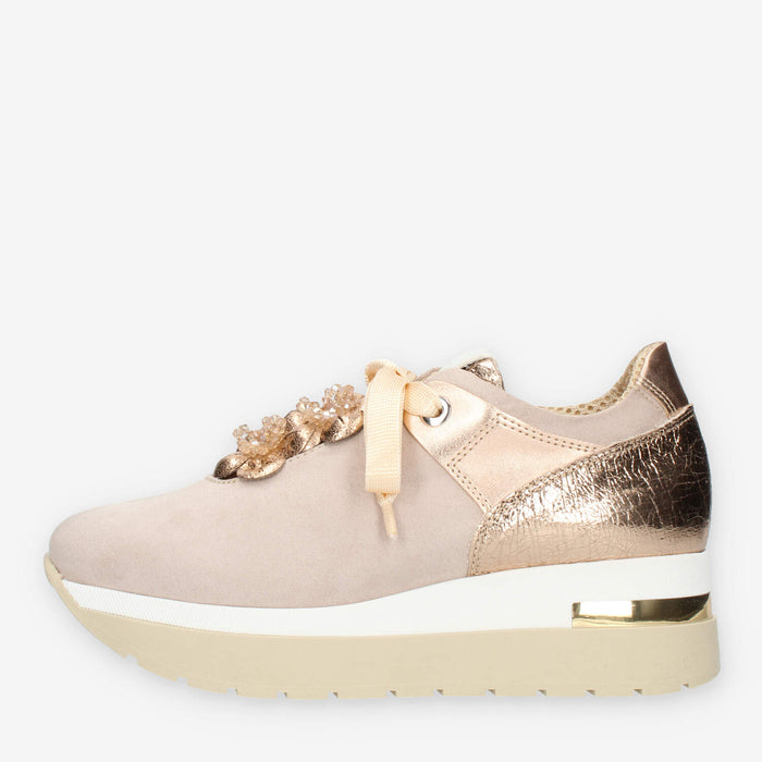 Comart Sneakers nudo da donna con applicazioni in tinta