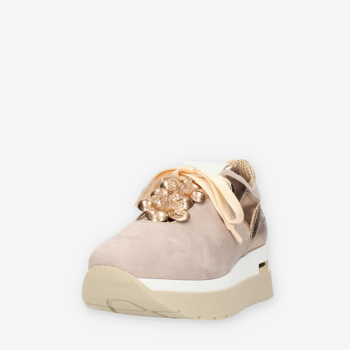 Comart Sneakers nudo da donna con applicazioni in tinta