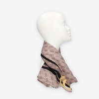 Guess Foulard quadrato beige e nero logato 135 x 135 cm