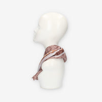 Guess Foulard quadrato beige e bianco logato 135 x 135 cm