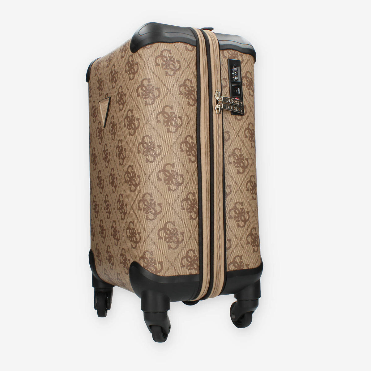Guess Berta 18 in 4-WHEELER Trolley da cabina beige logato