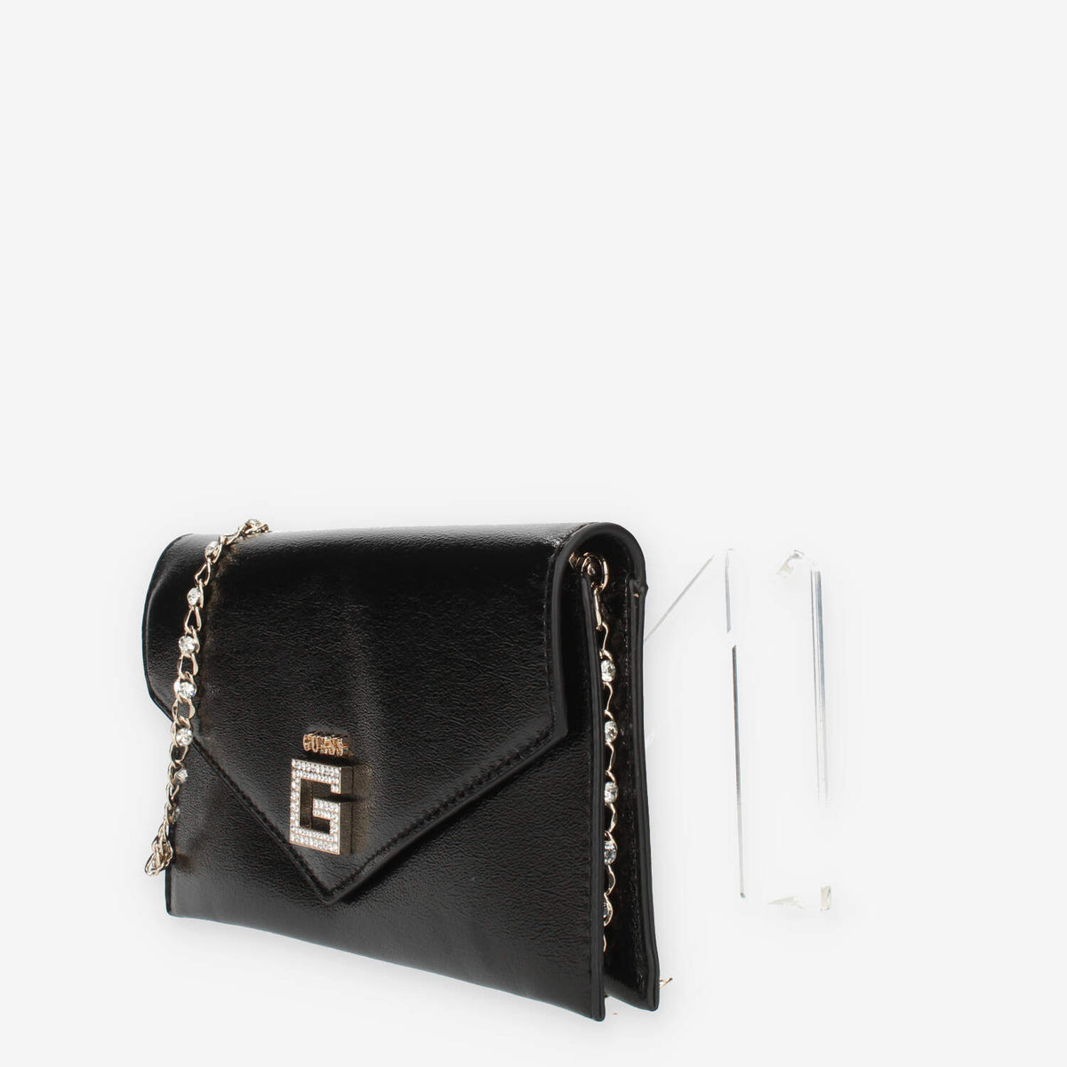 Guess Ever Mini Pochette in vernice nera