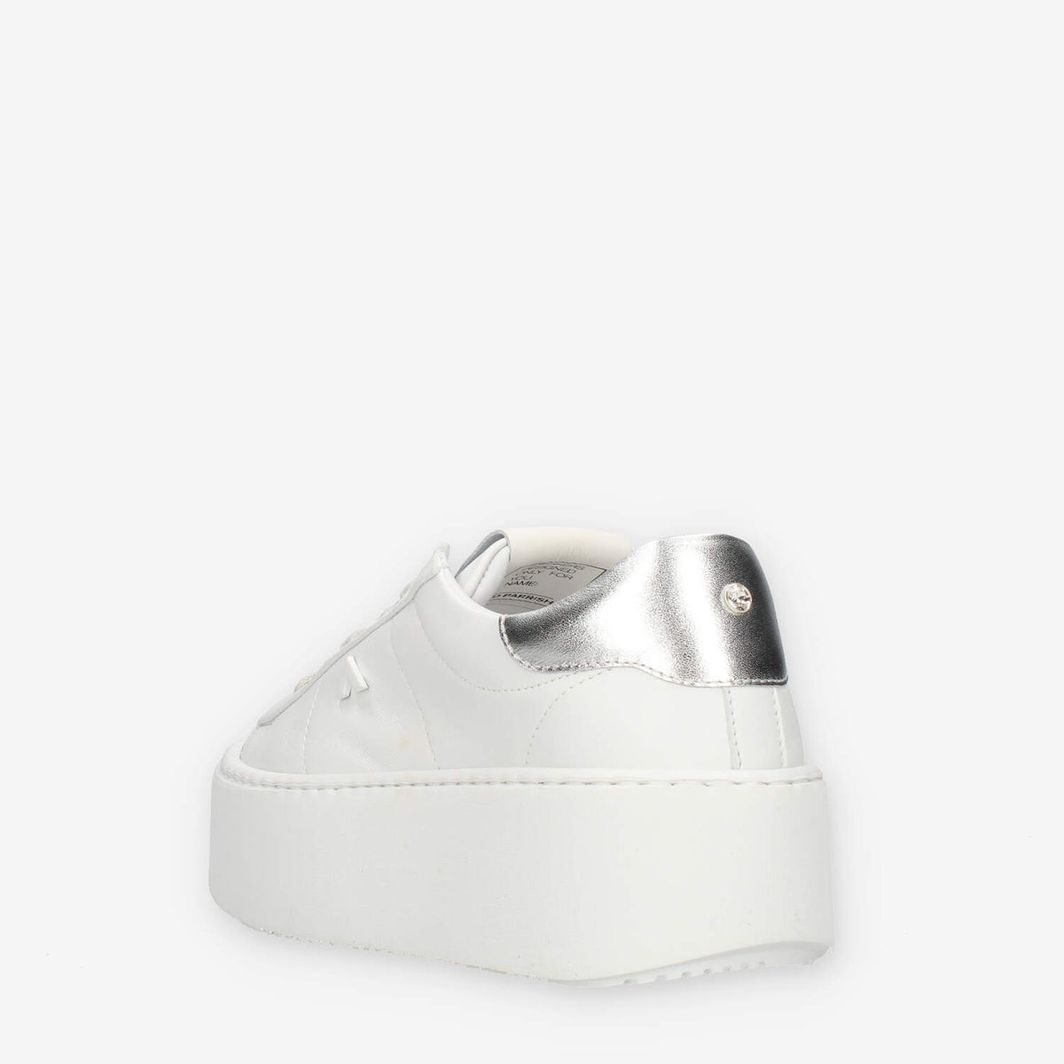 Ed Parrish Eva Sneakers da donna bianche e argento con fondo platform