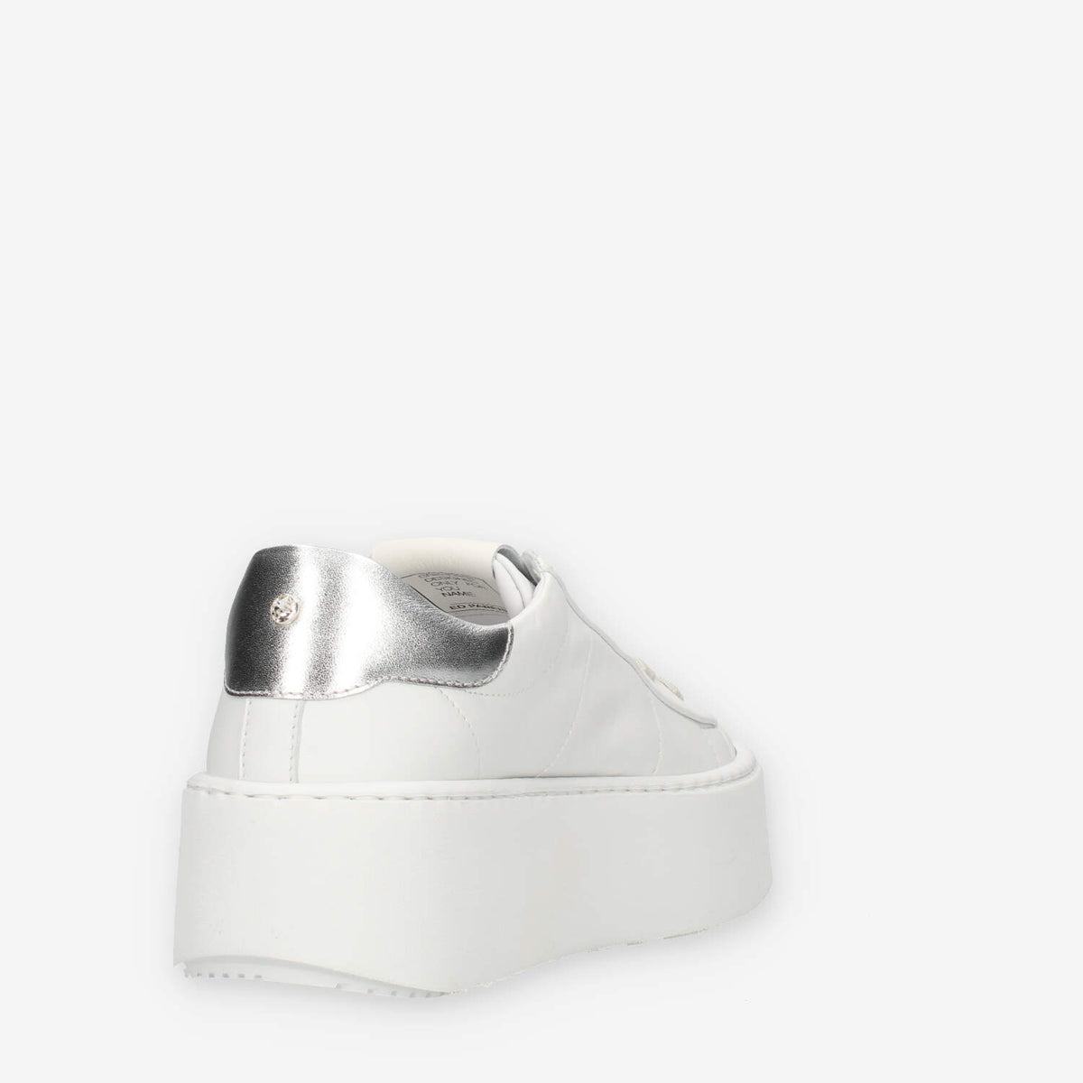 Ed Parrish Eva Sneakers da donna bianche e argento con fondo platform