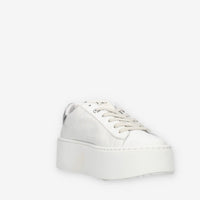 Ed Parrish Eva Sneakers da donna bianche e argento con fondo platform
