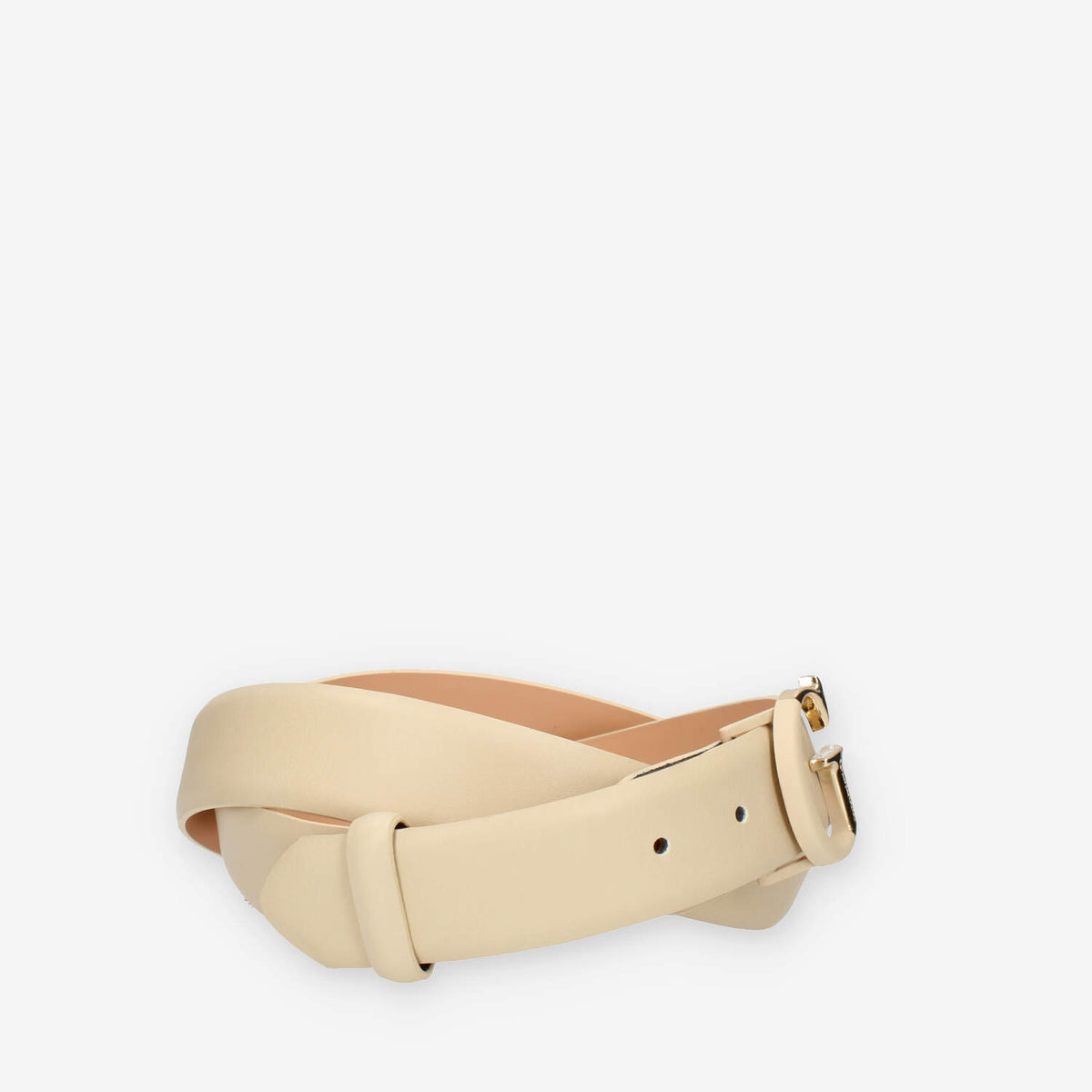 Guess Cintura beige da donna con fibbia G bicolore