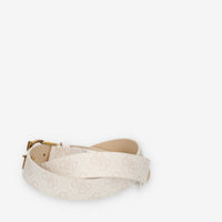 Guess Cintura da donna logata beige con fibbia G