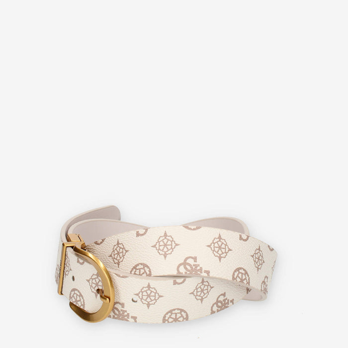 Guess Cintura da donna avorio logata con fibbia ovale