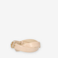 Guess Cintura da donna in vernice nudo con fibbia G con pietre
