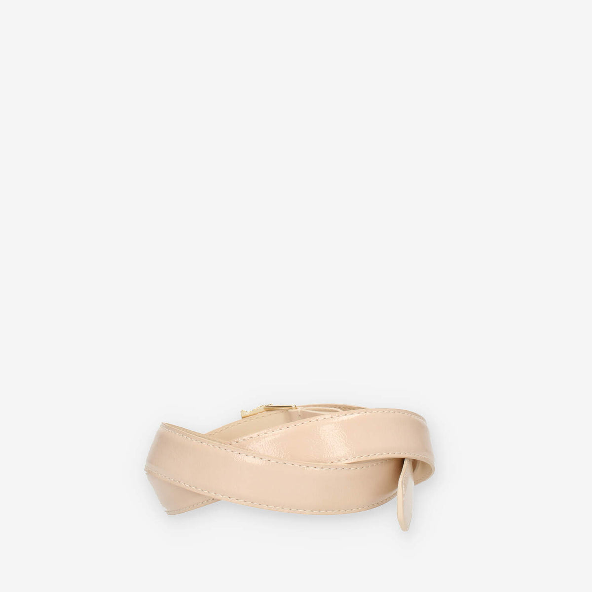 Guess Cintura da donna in vernice nudo con fibbia G con pietre
