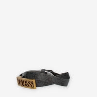 Guess Alexie Cintura grigio scuro da donna con fibbia rettangolare con logo