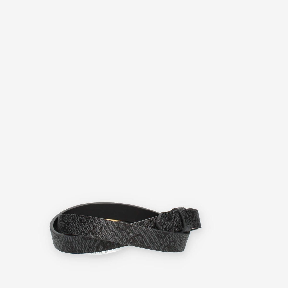 Guess Alexie Cintura grigio scuro da donna con fibbia rettangolare con logo