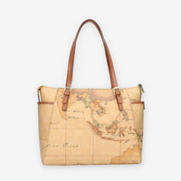 Alviero Martini Prima Classe Shopping media Geo Classic con fibbie