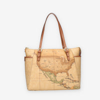 Alviero Martini Prima Classe Shopping media Geo Classic con fibbie