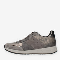 GEOX D Bulmya Sneakers basse da donna scamosciate grigie