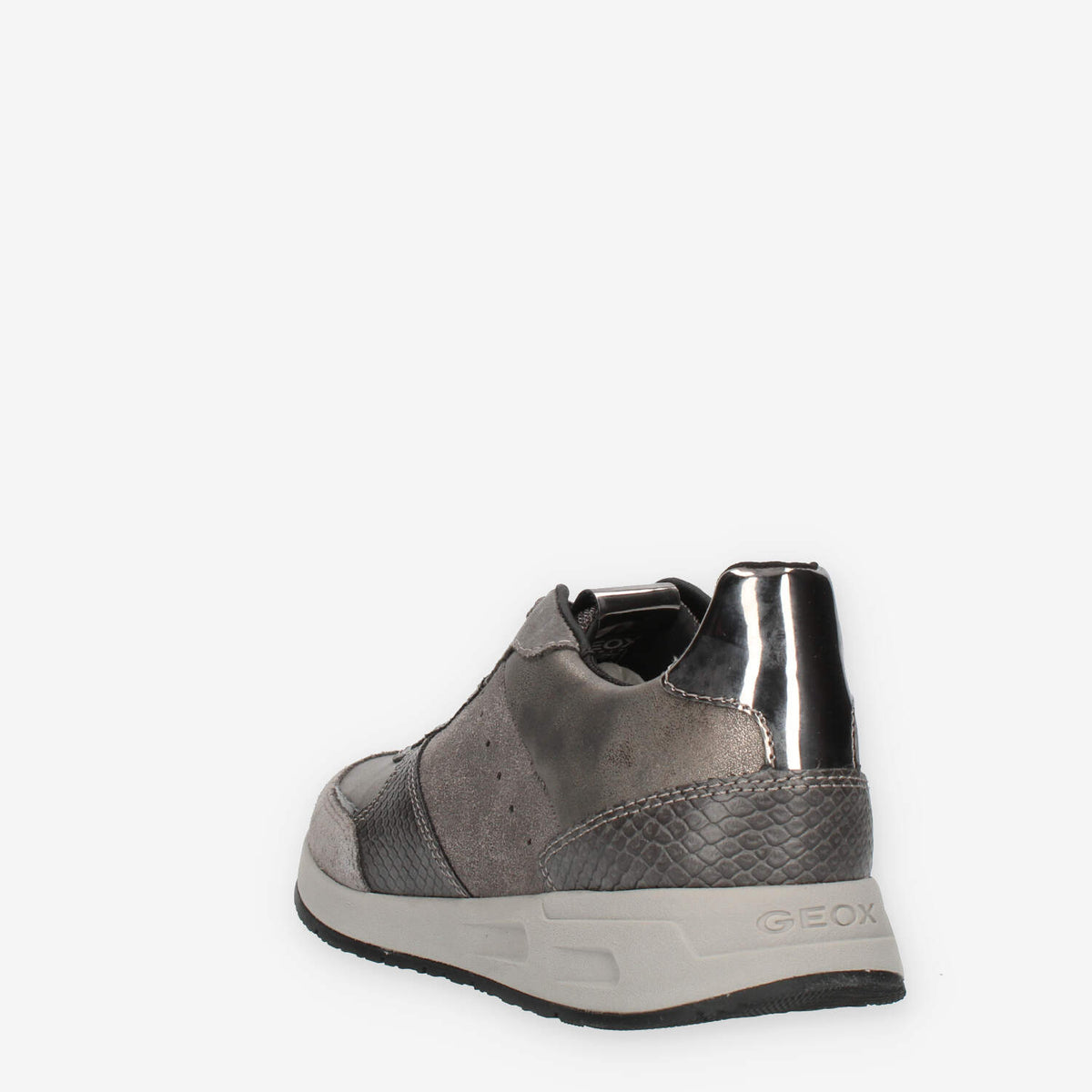 GEOX D Bulmya Sneakers basse da donna scamosciate grigie