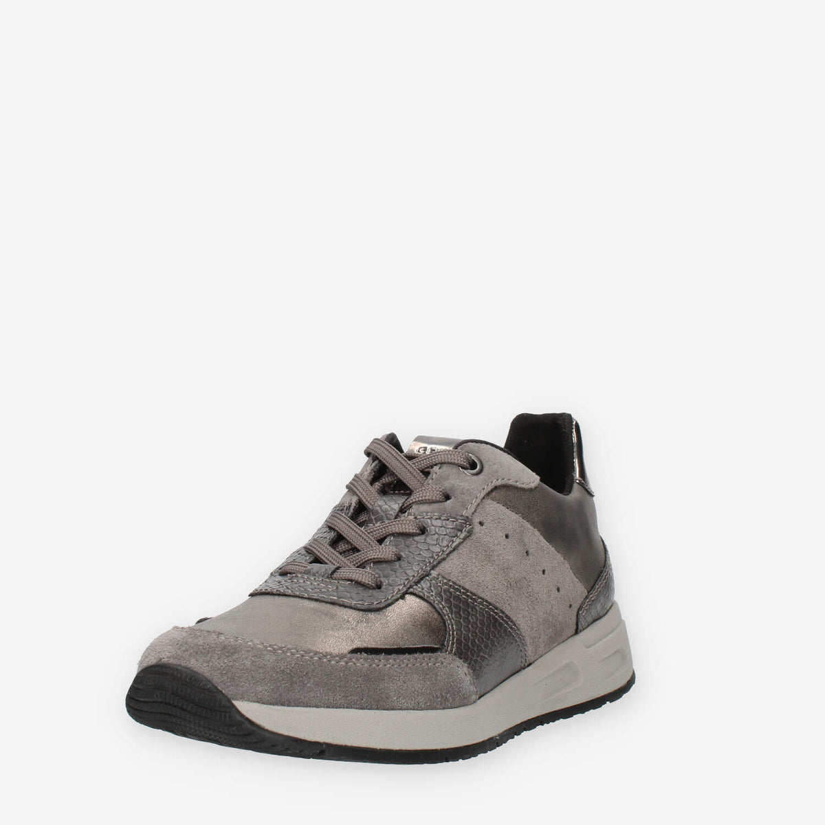 GEOX D Bulmya Sneakers basse da donna scamosciate grigie