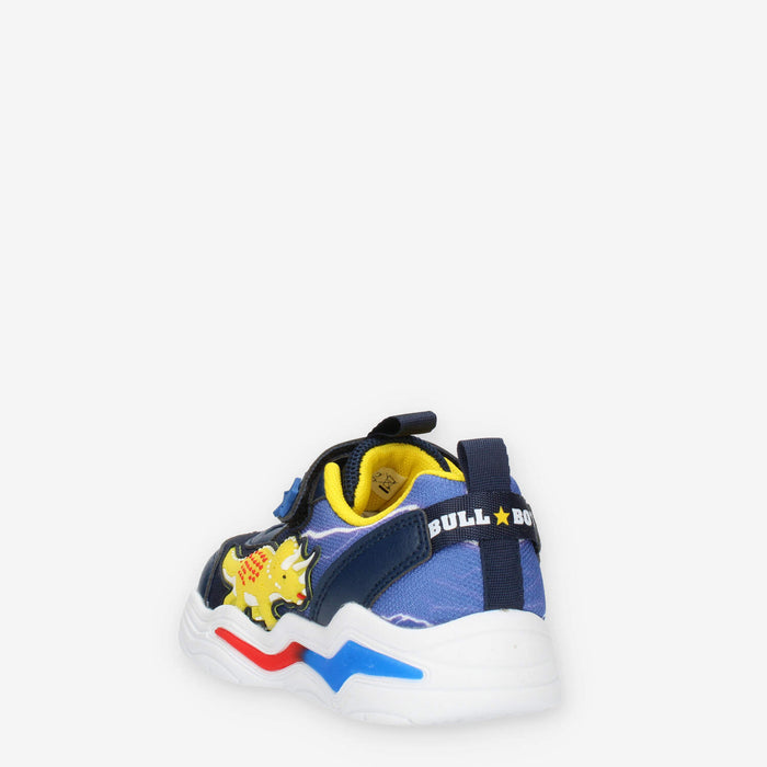 Bull Boys Triceratopo Sneakers blu da bimbo con luci