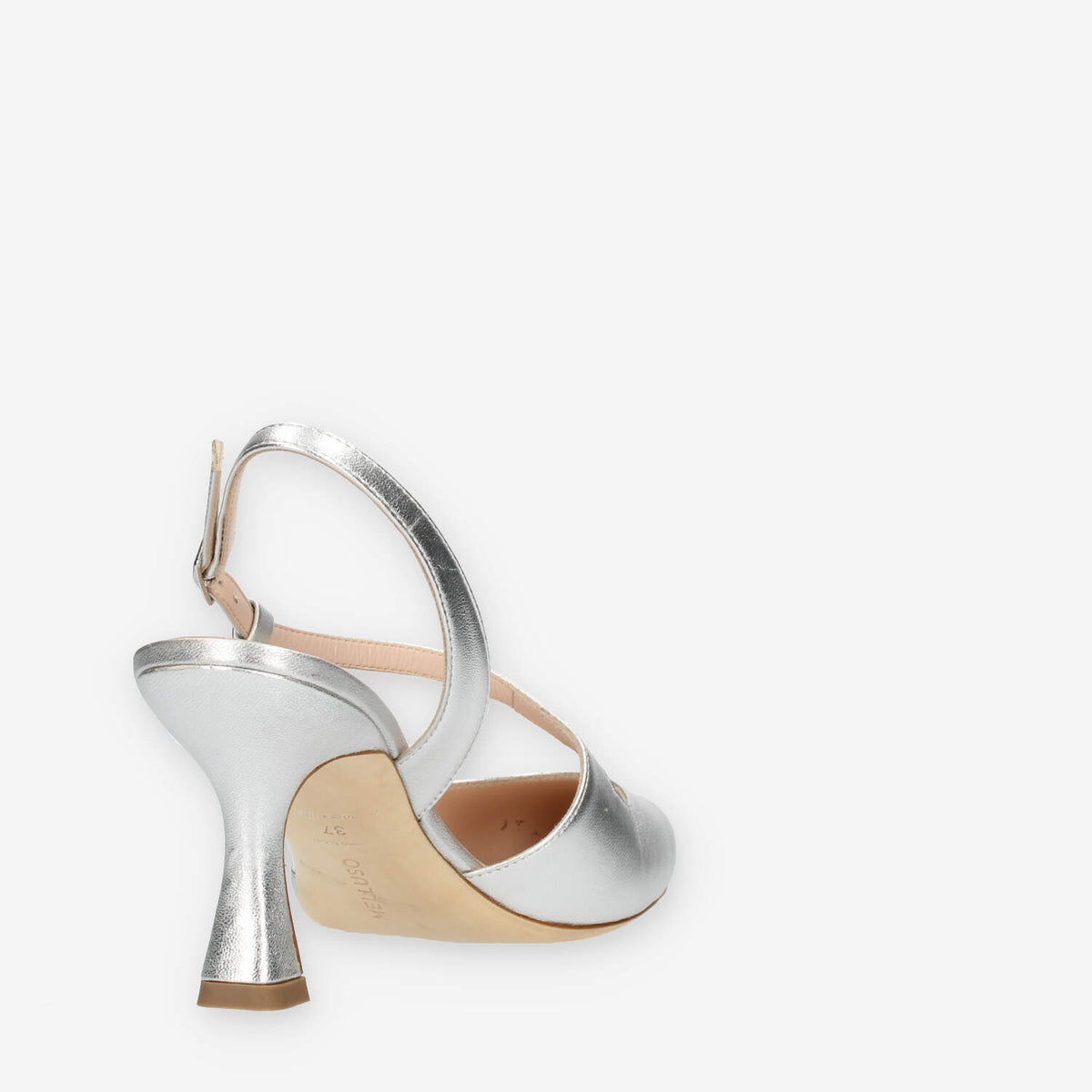 Melluso Scarpe Grigio Argento Melluso Linda 75 Decolletè Laminate