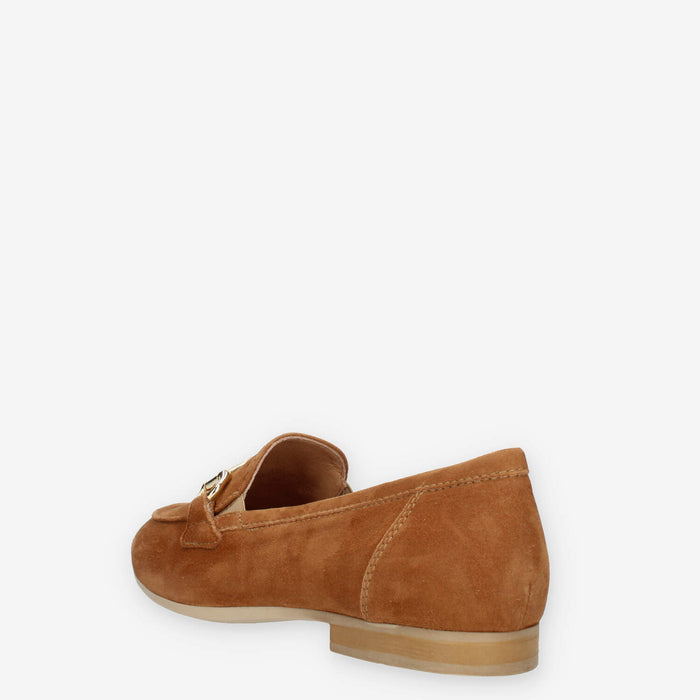 Nero Giardini Mocassini da donna cuoio in camoscio con applicazione metallica