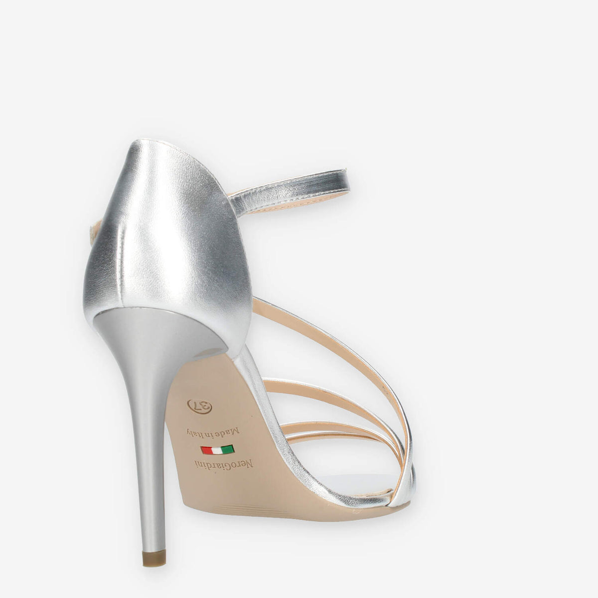 Nero Giardini Sandali argento da donna con tacco