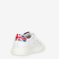 Nero Giardini Sneakers bianche da bimbo con bandiera inglese