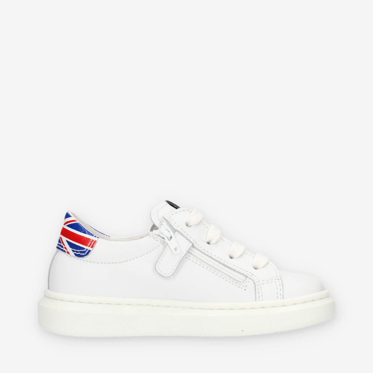 Nero Giardini Sneakers bianche da bimbo con bandiera inglese
