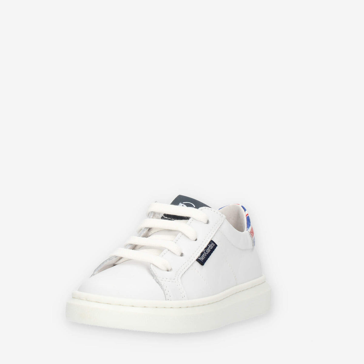 Nero Giardini Sneakers bianche da bimbo con bandiera inglese