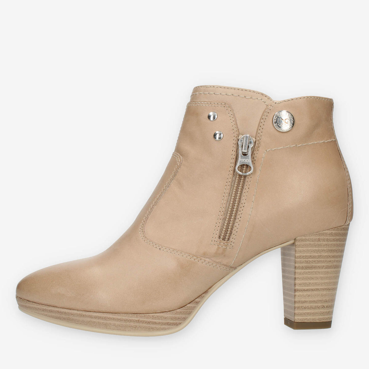 Nero Giardini Stivaletti da donna beige con tacco