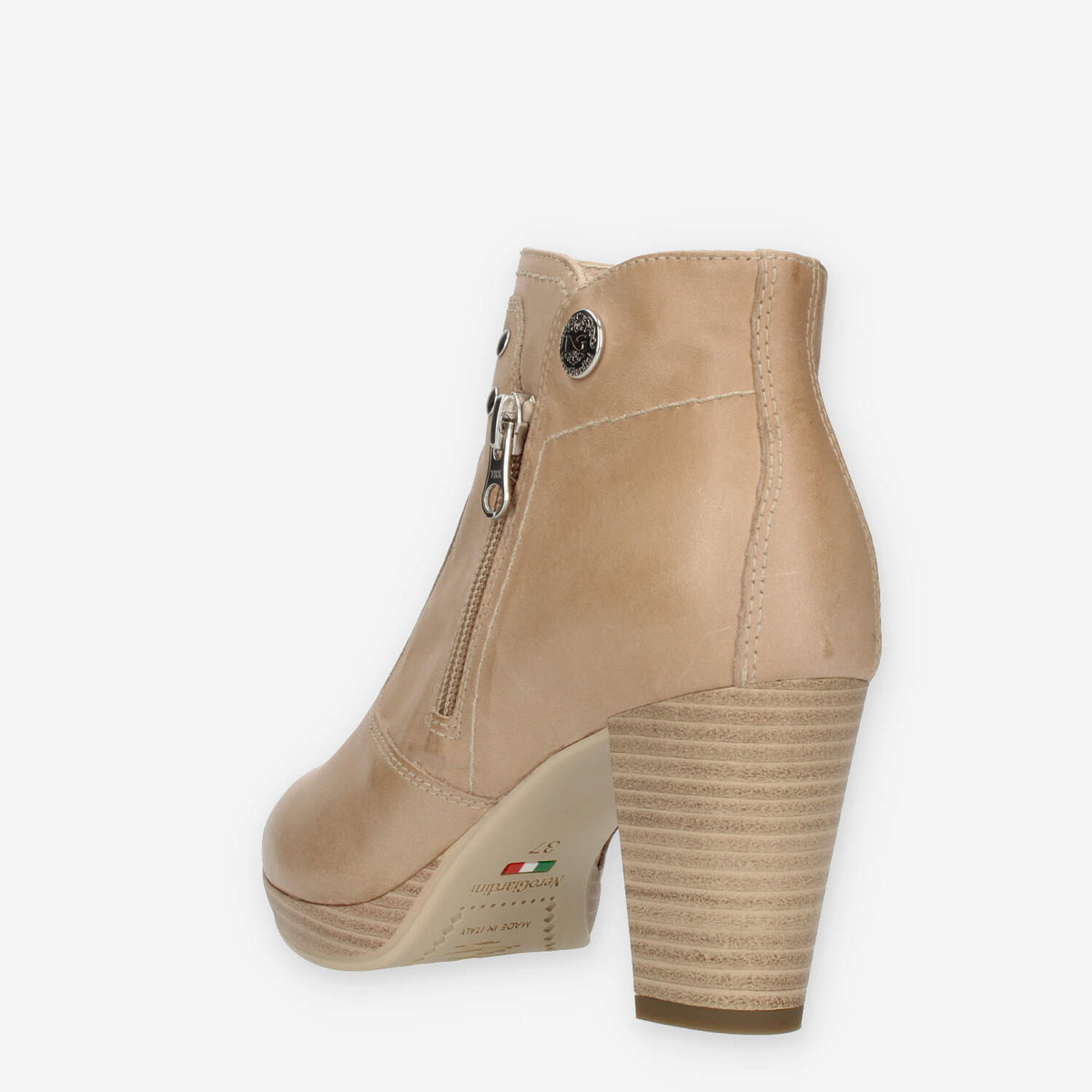 Nero Giardini Stivaletti da donna beige con tacco