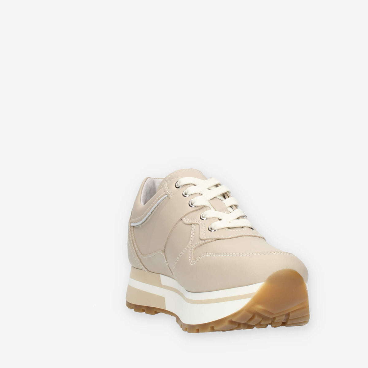 Nero Giardini Sneakers da donna beige con fondo bicolore