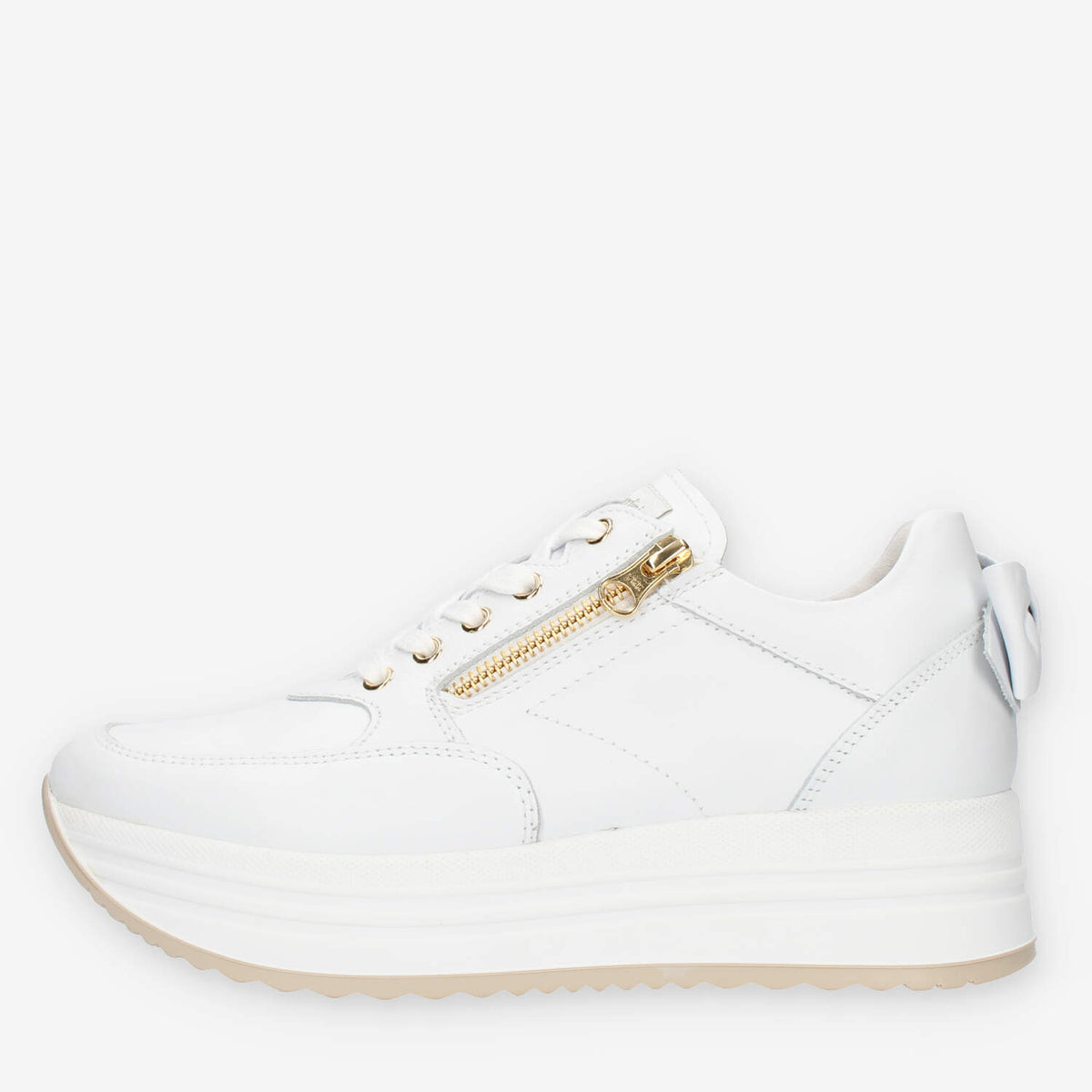 Nero Giardini Sneakers bianche da donna con fiocco