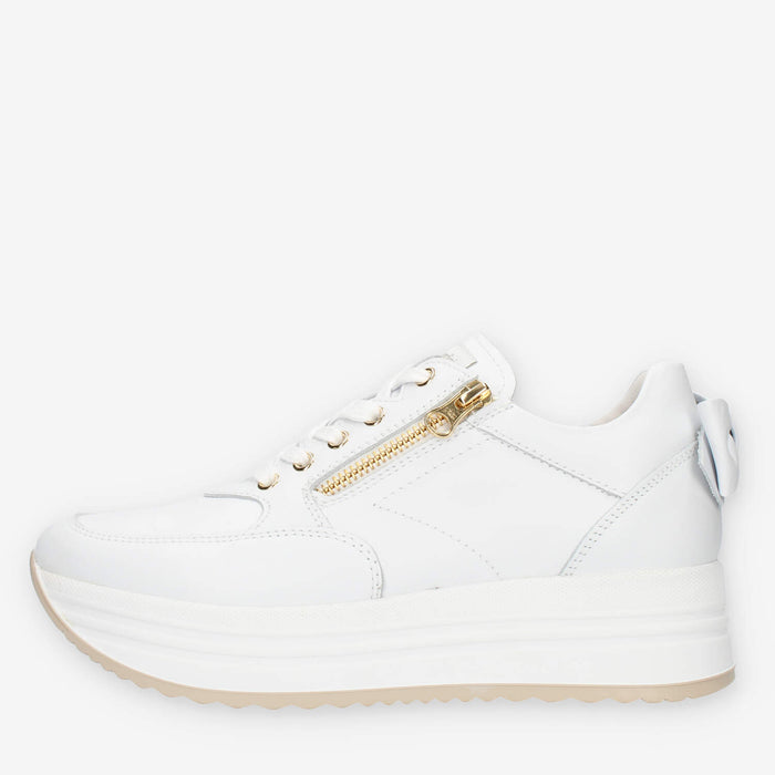 Nero Giardini Sneakers bianche da donna con fiocco