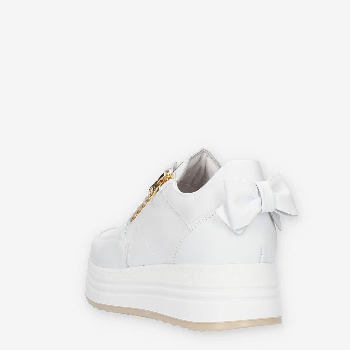 Nero Giardini Sneakers bianche da donna con fiocco