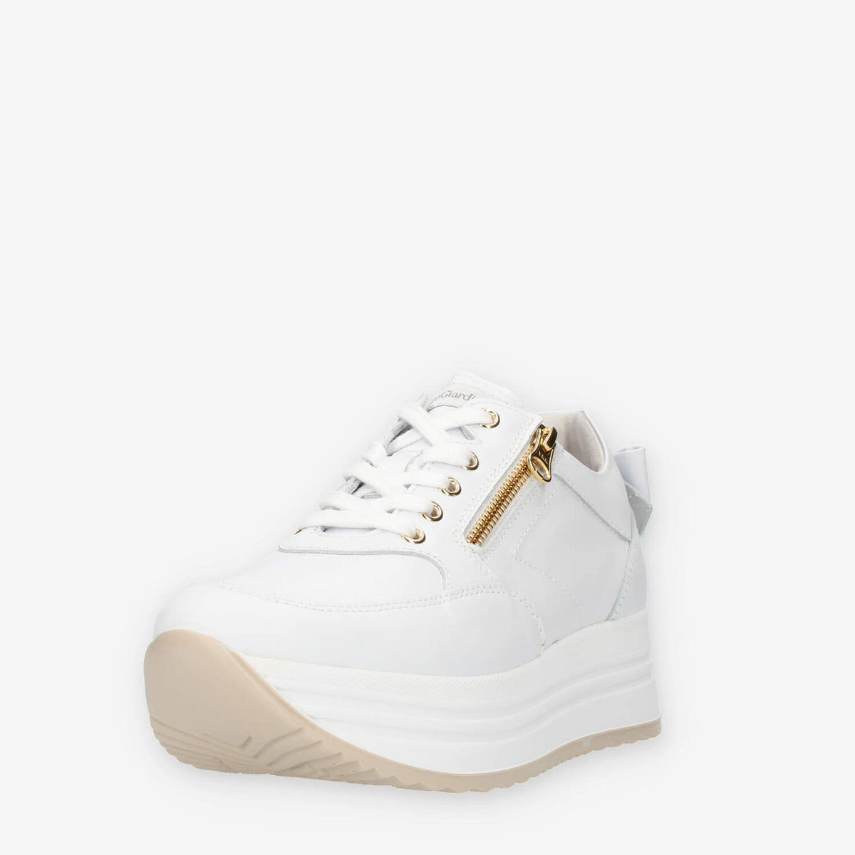 Nero Giardini Sneakers bianche da donna con fiocco