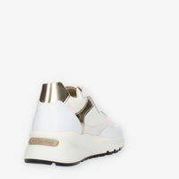 Nero Giardini Sneakers bianche e oro da donna