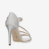 Nero Giardini Sandali da donna con tacco glitterati argento