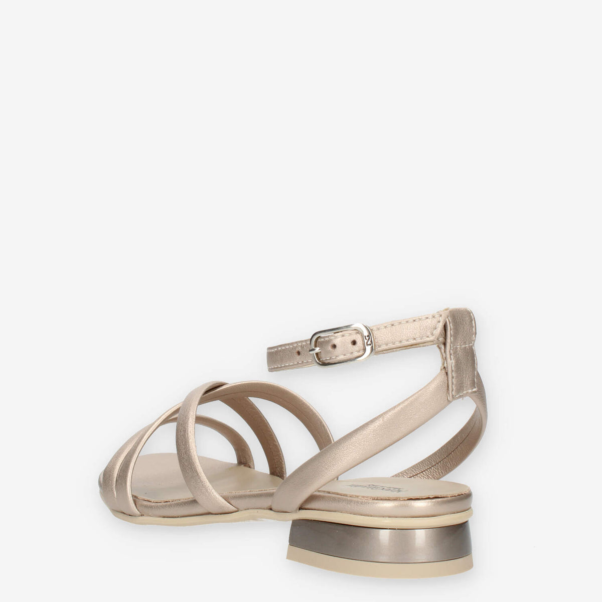 Nero Giardini Sandali bassi platino da donna