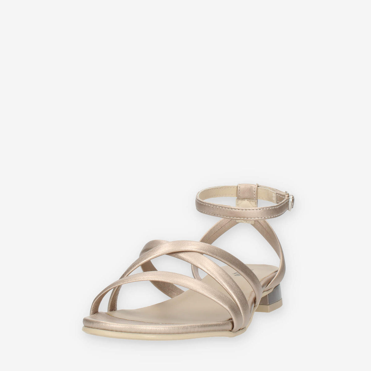 Nero Giardini Sandali bassi platino da donna