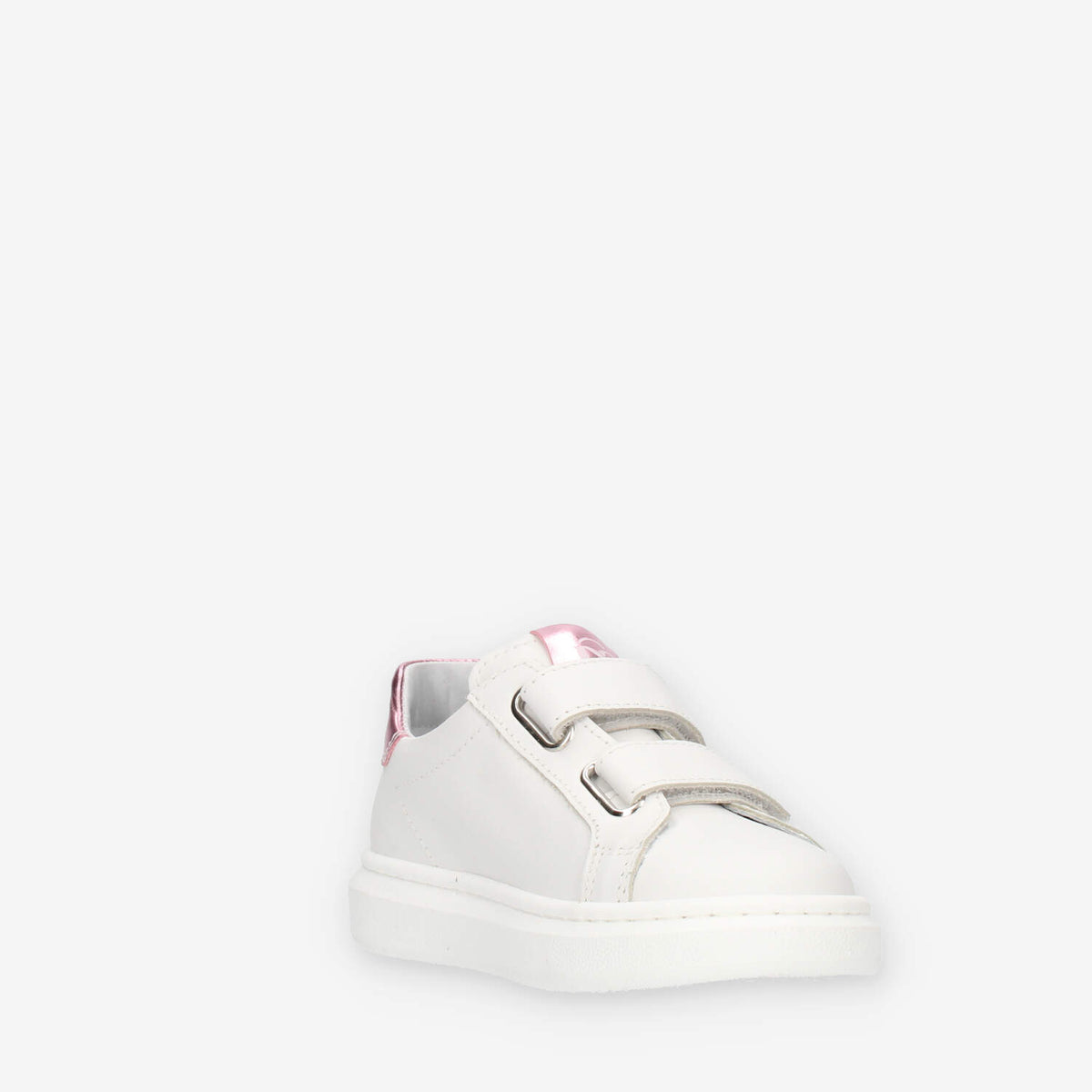 Nero giardini Sneakers bianche e rosa con cuoricino glitterato