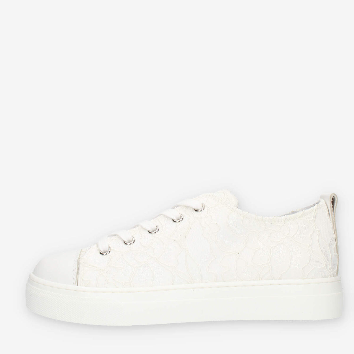 Nero giardini Sneakers basse bianche in pizzo