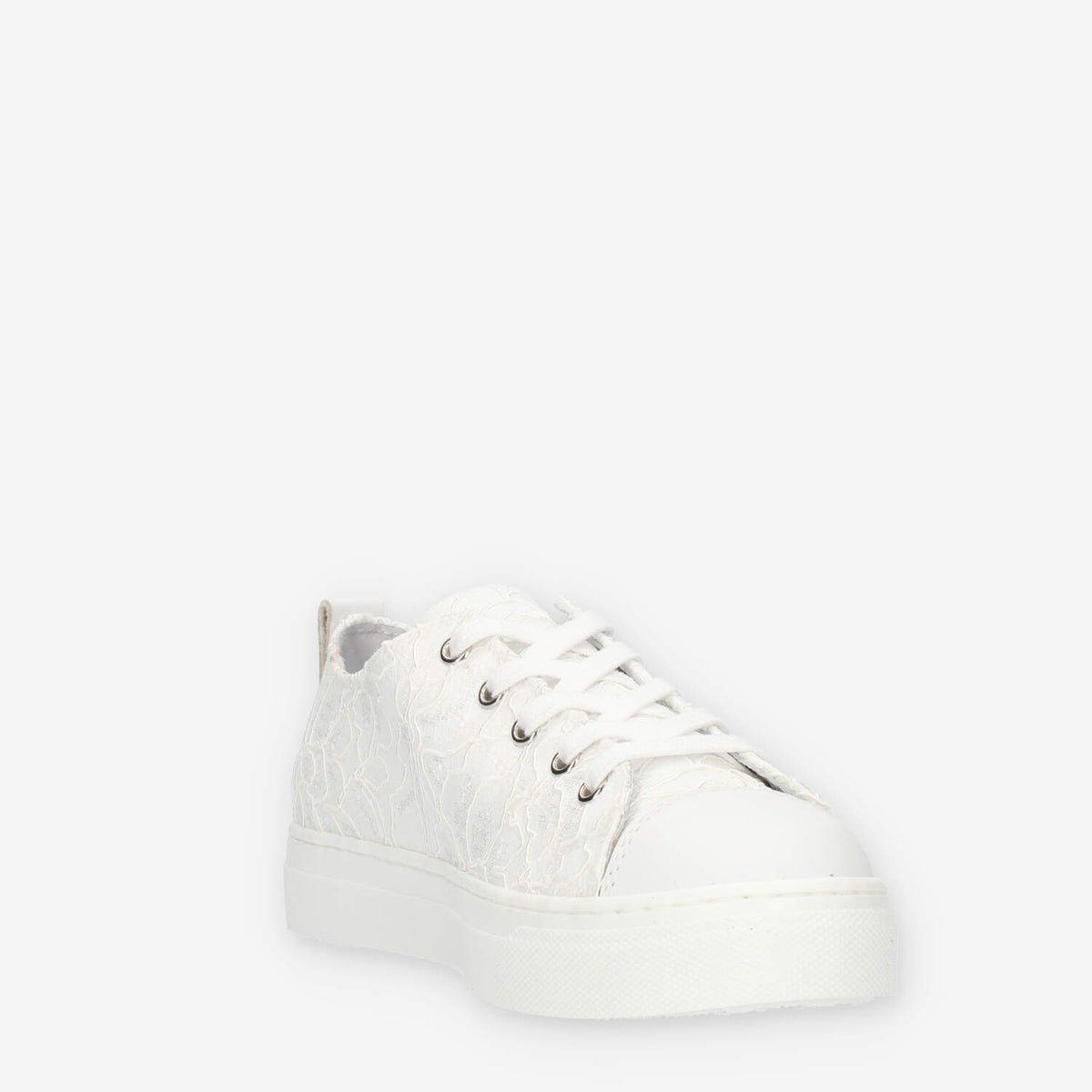 Nero giardini Sneakers basse bianche in pizzo