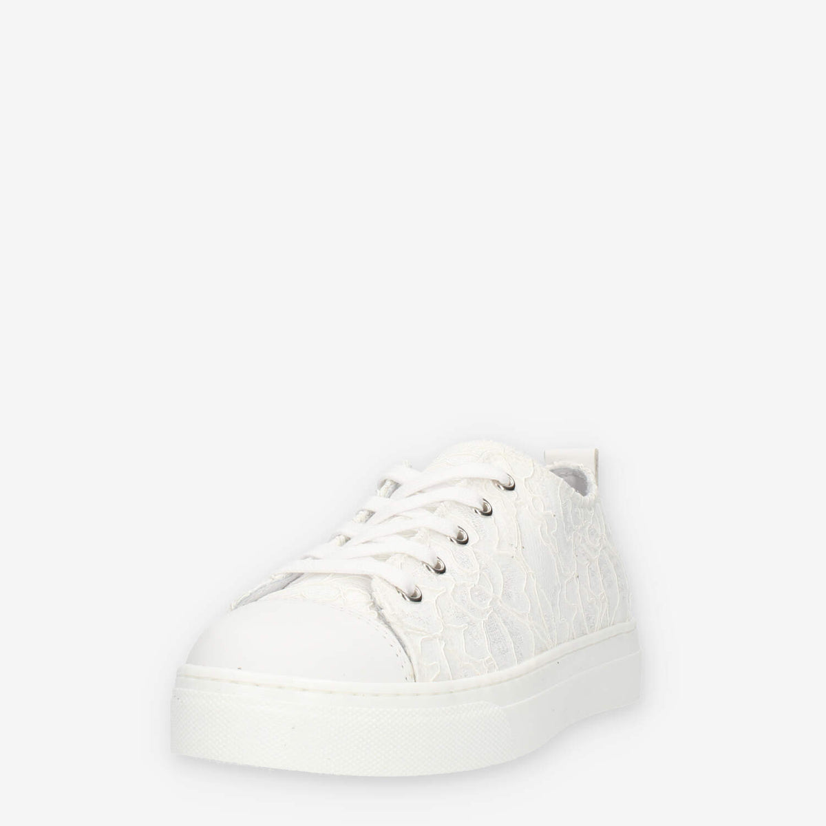 Nero giardini Sneakers basse bianche in pizzo