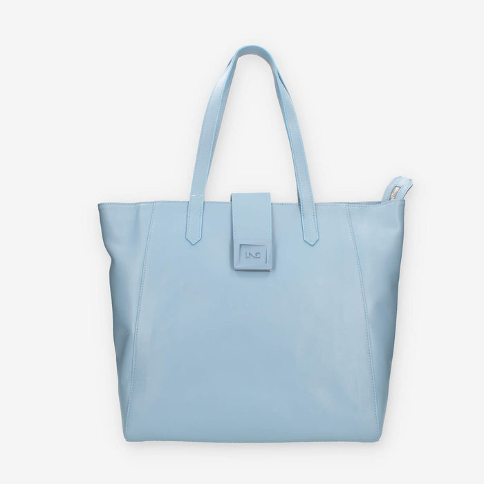 Nero Giardini Borsa modello shopping in pelle azzurra