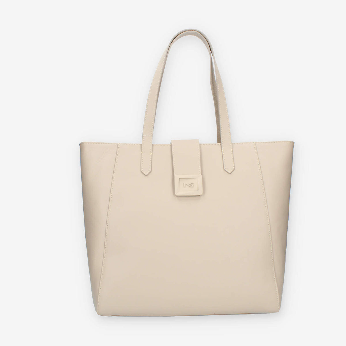 Nero Giardini Borsa beige modello shopping in pelle