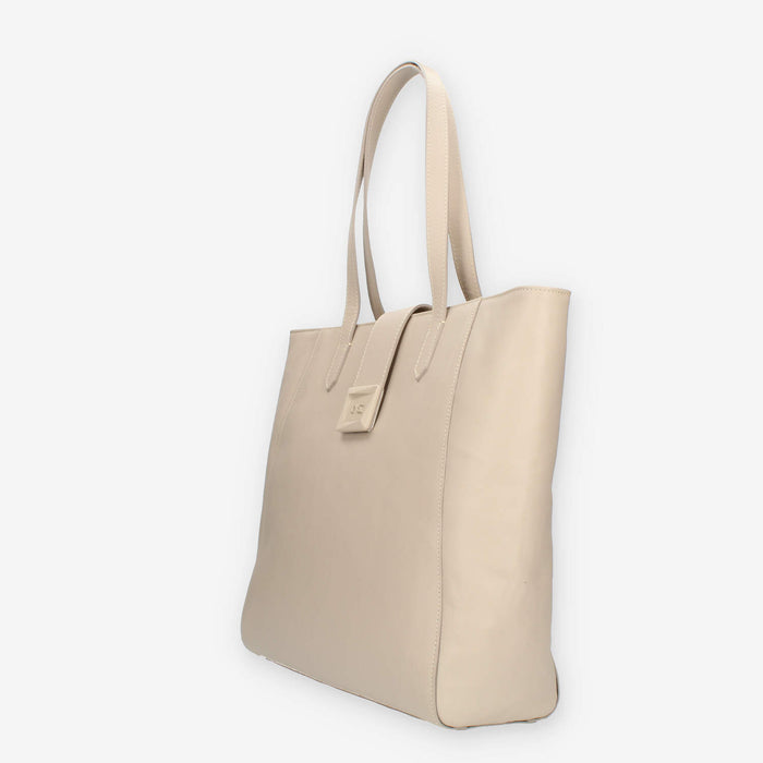 Nero Giardini Borsa beige modello shopping in pelle