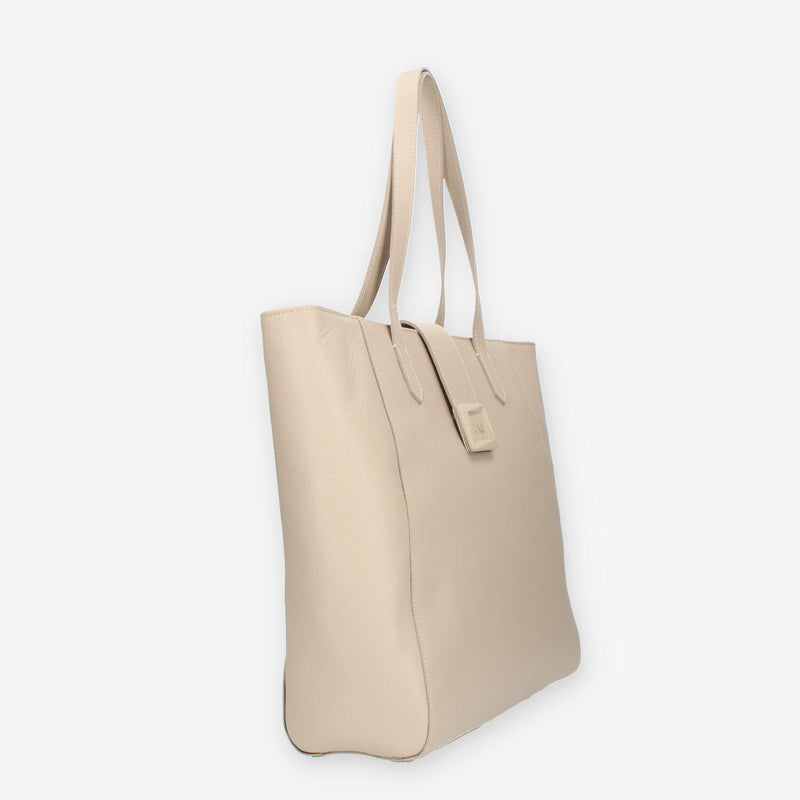 Nero Giardini Borsa beige modello shopping in pelle